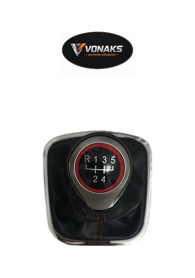 Vw Polo 6c 15-18 Gtı 5 İleri Körüklü Vites Topuzu Kırmızı Halka Kırmızı Dikiş Renkli