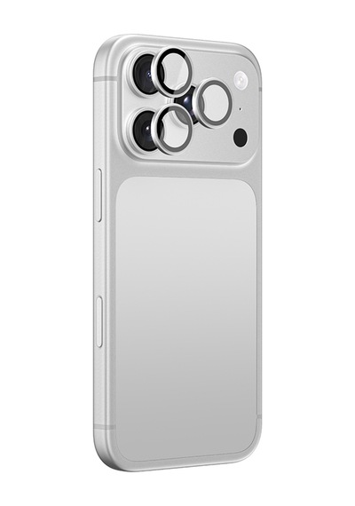 Apple iPhone Uyumlu 18 Pro Max Amazingthing Radix Vision Parlama Önleyici Kamera Lens Koruyucu Aparatlı Gümüş