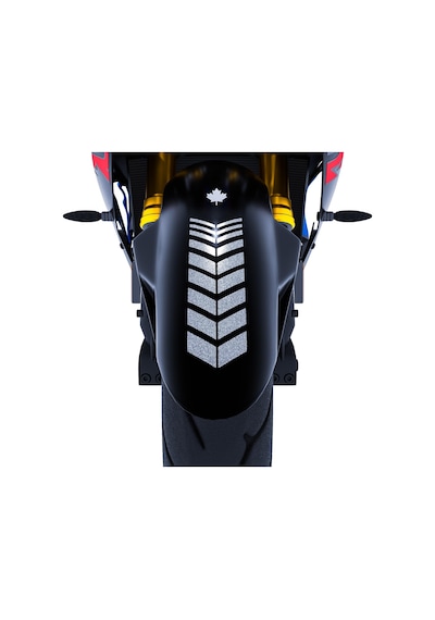Moto Rider 4'lü Sticker Seti Yaldızlı Gümüş İç Dış Jant Şeridi Kask Ve Çamurluk Çınar Extreme