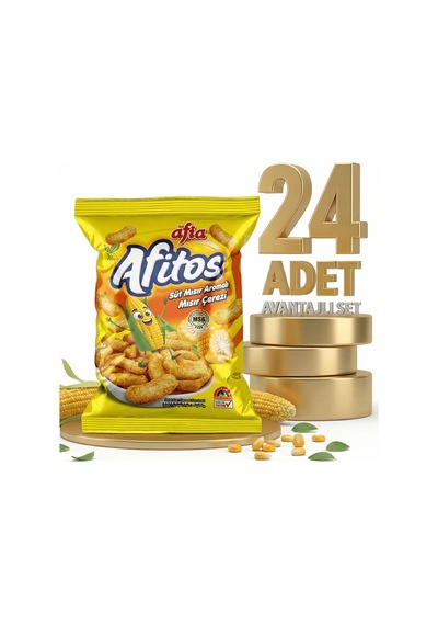 Afia Afitos Süt Aromalı Mısır Çerezi 24x50 Gr