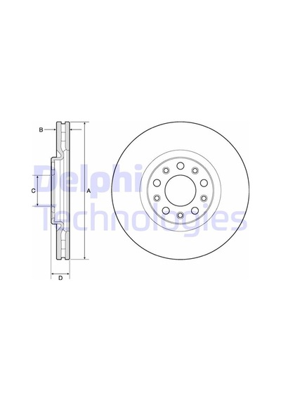 Delphı Bg4763c Fren Diski Ön Fıat 500x 14 Jeep Renegade 14 Compass 16 51937304-68249840aa-68254087aa 1 Takım -ıdır