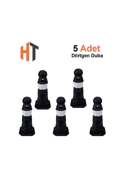 5'li Antik Yol Dubası Seti Siyah 50 Cm Siyah