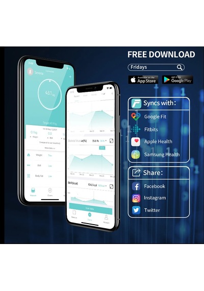 Lepulse Lescale Lite Bluetooth Akıllı Vücut Analiz Baskülü - Yağ Ve Vücut Ölçer