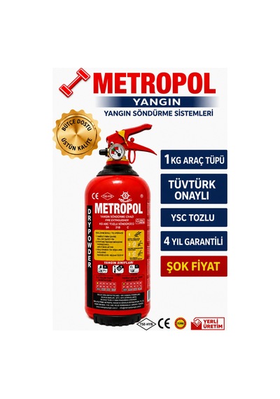 1 Kg Yangın Söndürme Cihazı, Yangın Söndürme Tüpü, Yangın Tüpü, Yangın Söndürücü, Yangın - 882354826