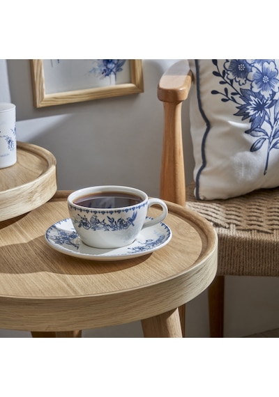 Bella Maison Bleu Blanc 2'li Çay Fincan Seti Mavi 270 Cc Mavi - Beyaz