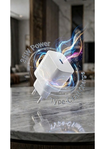 35w Type-c Şarj Adaptörü Apple Uyumlu iPhone Ve Android  Süper Hızlı Power Adaptör