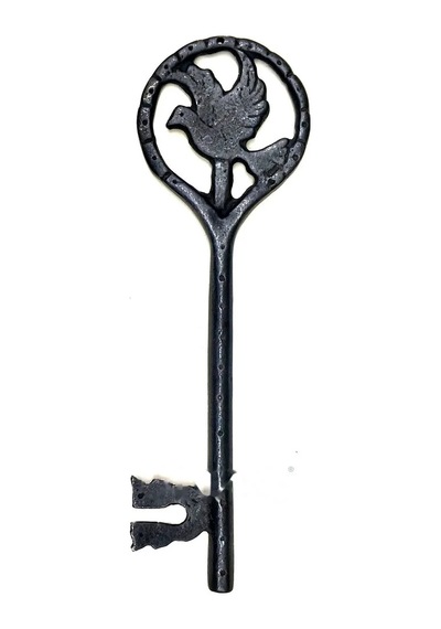 Büyük Boy Vintage Güvercin Figürlü Anahtar 242x78 Mm Dekorasyon