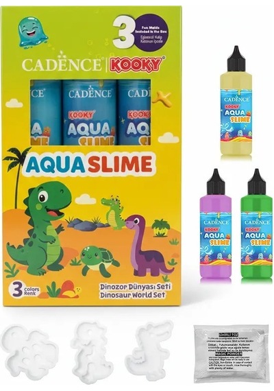 Kooky Aquaslime Dinozor Dünyası Seti 3 Renk 90ml