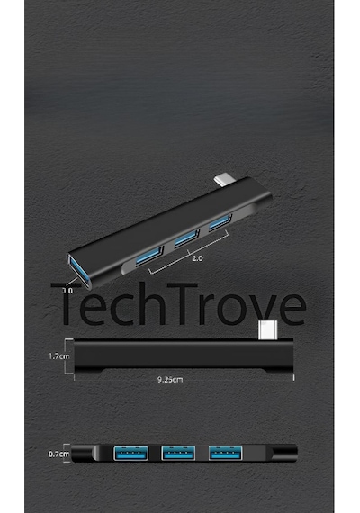 Type-c Hub Usb Çoklayıcı Usb 3.0 Usb 2.0 Type-c Çoklayıcı 4 Port Usb