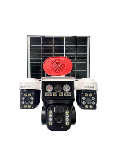Avenir Av-s463 4g Sim Kartlı Beyaz 3 Kameralı 6mp Güneş Panelli Solar Ptz Kamera