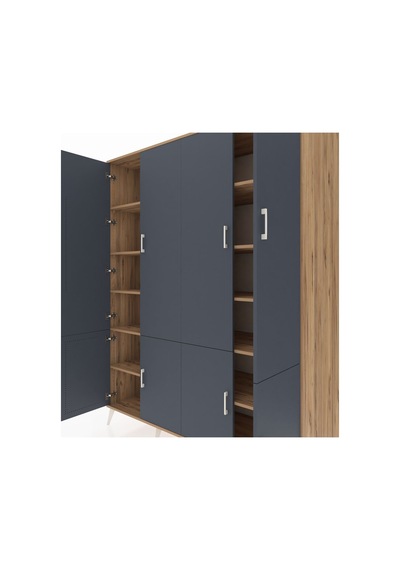 Kronos Gardrop 10 Raflı 8 Kapaklı 176x59x221 Çam-antrasit/çam Antrasit/çam Kronos Gardrop 10 Raflı 8 Kapaklı 176x59x221 Çam-antrasit/çam Antrasit/çam
