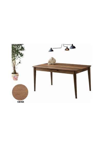 60x100 Ortadan Açılır Mdf Mutfak,salon,yemek Odası Masası Ceviz