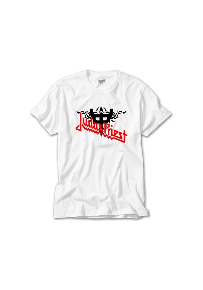 Judas Priest Logo And Figure Beyaz Tişört Beyaz