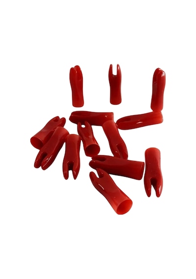 Okçubaba Polycarbonate Resin Geleneksel Gez 8mm Kırmızı 10 Adet Kırmızı