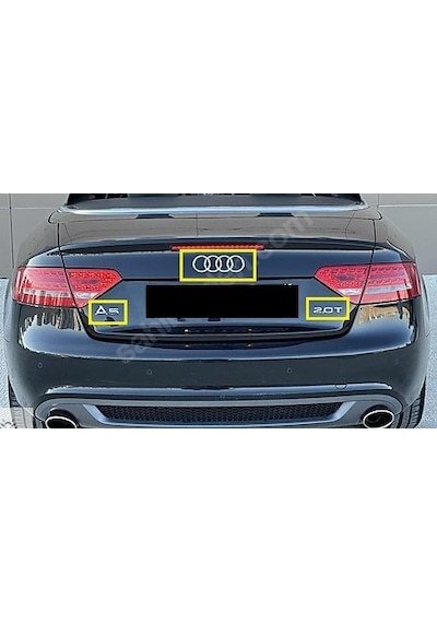 Audi A5 Cabrio 2.0 T Bagaj Yazısı Ve Arma Seti 3'lü Paket 3m 3d Abs