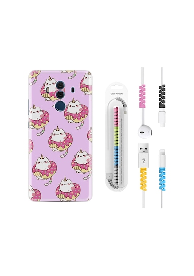 Huawei Mate 10 Pro Kılıf Kablo Koruyuculu Unicorn Donut 1417