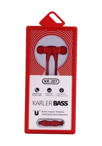 Zengemtx Karler Bass Kr-207 Mıknatıslı Kablolu Kulaklık - Kırmızı