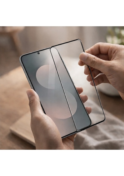 Samsung Galaxy S25 Fe İle Uyumlu Anti Statik Ekran Koruyucu Toz Tutmayan Kırılmaz Cam