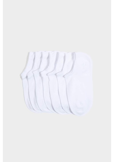 Defacto Kadın Dikişsiz 7li Sneaker Çorap H5640axnswt1 Beyaz-wt1