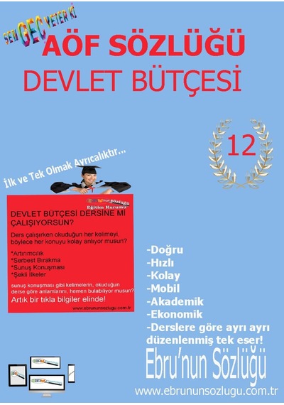 AÖF İİBF Ebrunun Sözlüğü Devlet Bütçesi E-Sözlük