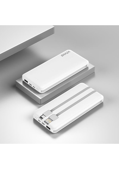 Shaza 10.000 Mah 4in1 Smart Chip Powerbank Beyaz