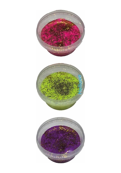 Hellove Slime Simli 3 Renk Kaliteli Ele Yapışmayan Pofuduk Yumuşacık Slime