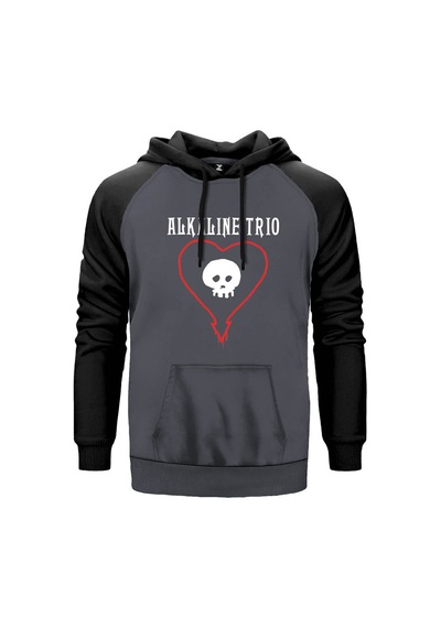 Alkaline Trio Hearth Gri Renk Reglan Kol Sweatshirt
