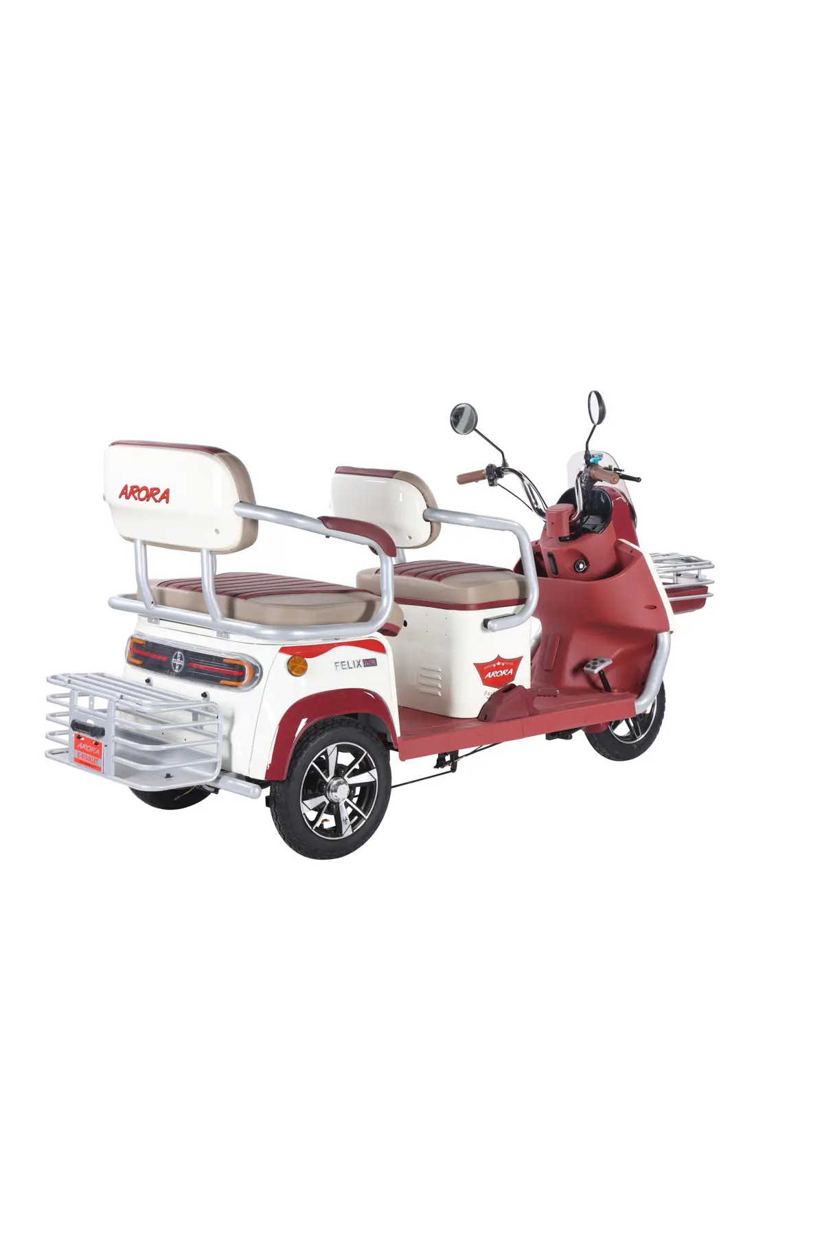 Arora Felix New Elektrikli 3 Tekerlekli Moped Bordo