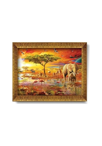1000 Parça Savana'nın Kralları Çerçeveli Puzzle İle Safari Esintisini Evinizin İçerisine Taşıyın
