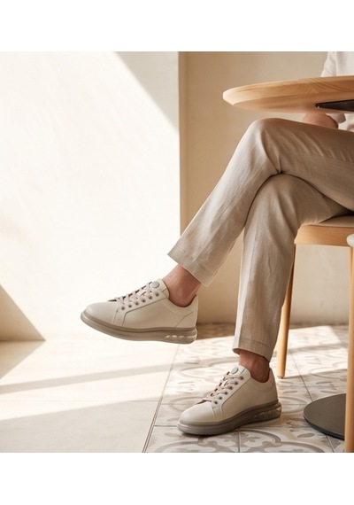2274-zanelle Hakiki Full Duble Deri Üst Kalite Premıum Erkek Sneaker Ayakkabı Bej