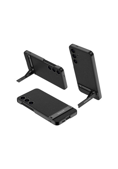 Galaxy Uyumlu S24 Kılıf Zore Kamera Korumalı Leather Dikey Standlı Ays Kapak 1