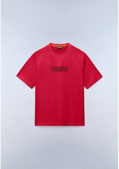 Napapijri S-box Logo Ss 1 Erkek T-shirt-31967 Kırmızı