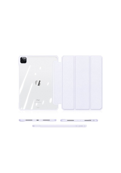 Dux Ducis Apple Uyumlu iPad  Pro 12.9 2022-2021-2020-2018 Kapaklı Kılıf Pembe