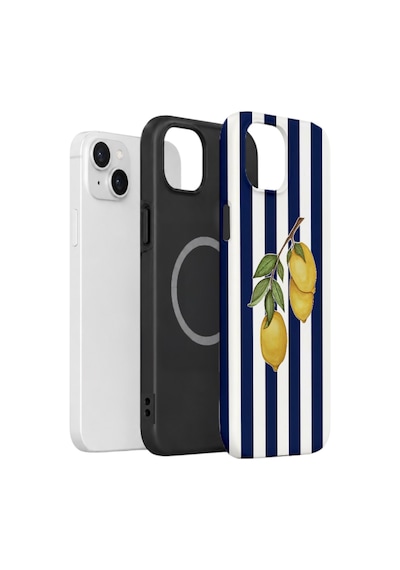 Apple iPhone Uyumlu 14 Vorian Çift Katmanlı Magsafe Kılıf Amalfi Lemon Branch