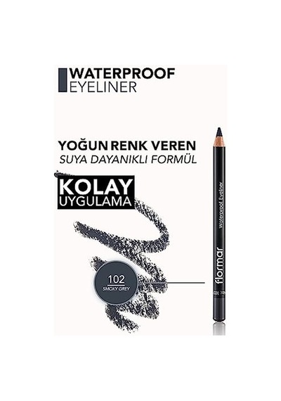 Flormar Suya Dayanıklı Göz Kalemi - Gri Waterproof 00