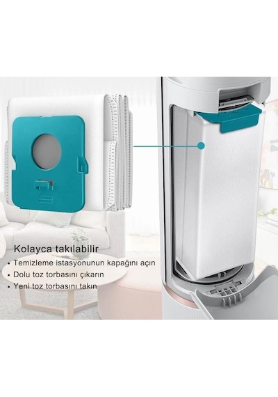 Samsung Bespoke Jet Temizlik İstasyonu Vs20a95823w Vs20a95843w Vs20a95943n Vs20a95973b İle Uyumlu Toz Torbası 5 Adet