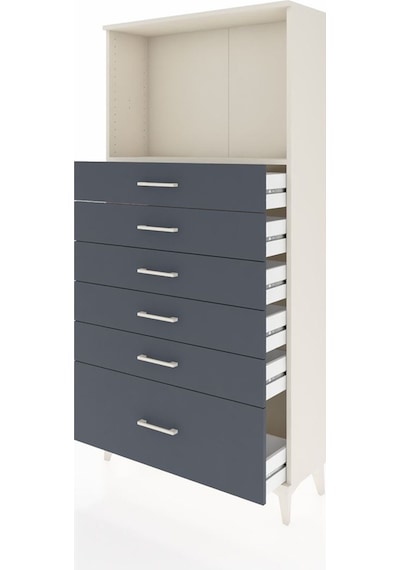 Arges Dolap Tek Raflı 6 Çekmeceli 88x30x182 Aytaşı-antrasit Aytaşı Arges Dolap Tek Raflı 6 Çekmeceli 88x30x182 Aytaşı-antrasit Aytaşı
