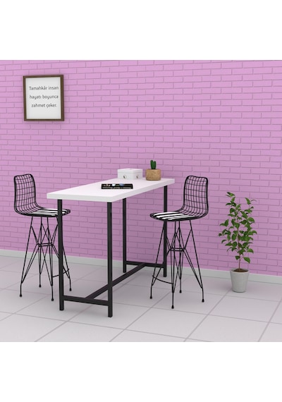 Knsz kafes tel bar sandalyesi 1 li zengin syhtuan 75 cm oturma yüksekliği ofis cafe bahçe mutfak