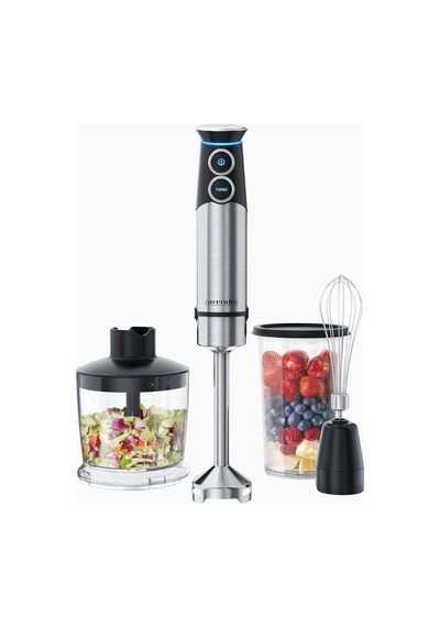 Arendo El Blenderi 1500w, Püre Çubuğu, Turbo, 4 Kanatlı Bıçak, 800 Ml Ölçüm Kabı Gümüş
