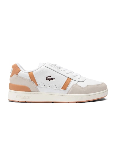 Lacoste T-clip Leather Mens Sneaker Hakiki Deri Günlük Spor Ayakkabı Beyaz Beyaz