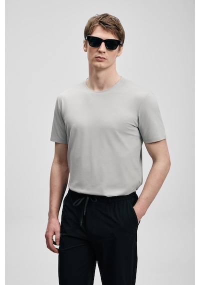 Lufian Finto Modern Grafik Erkek T-shirt 111020323 Taş
