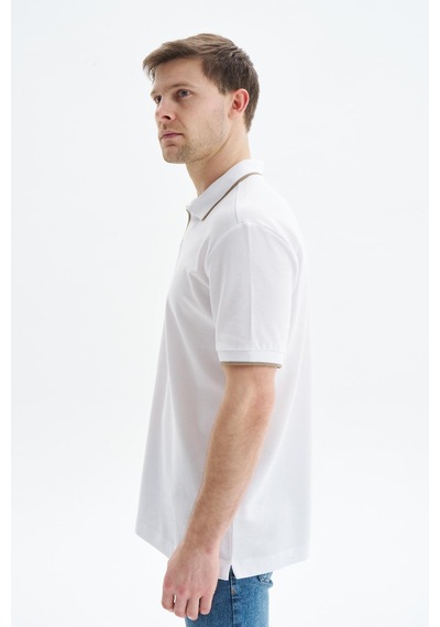 AR-MA Arma Erkek Regular Fit Basic % 100 Pamuk Pike Polo Yaka Tişört Y29374353802 Beyaz