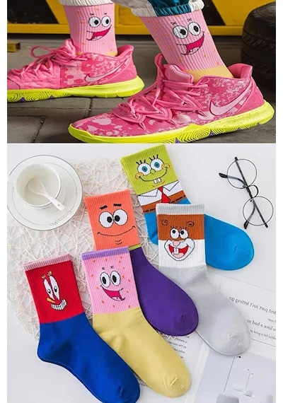 Bgk Unisex 5 Çift Karakter Desenli Çorap Çok Renkli