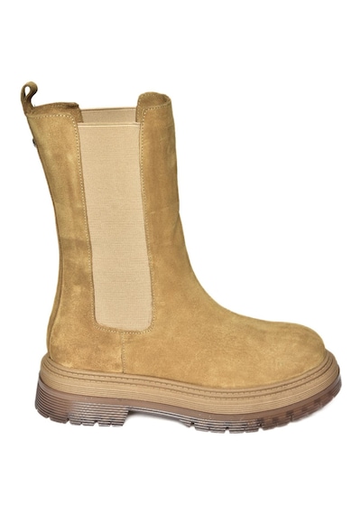 Fox Shoes R555268002 Taba Hakiki Deri Süet Kadın Bot Taba