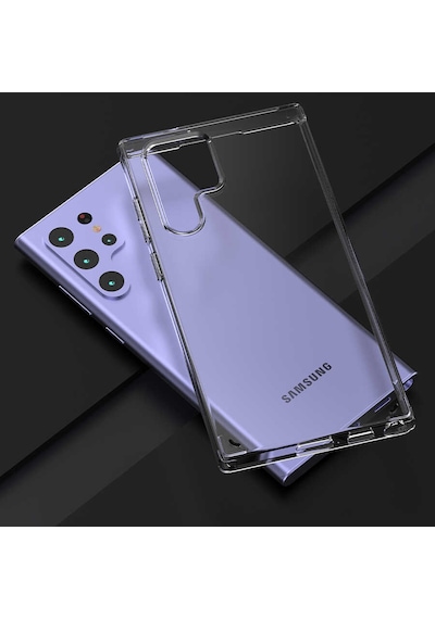Zore Galaxy Uyumlu S22 Ultra Kılıf Msra Coss Kapak - Renksiz Renksiz