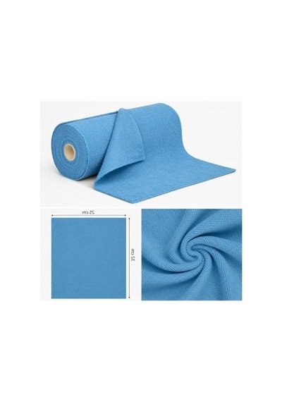 Büyük Ebat Mikrofiber Temizlik Bezi, 20'li Rulo, Yıkanabilir Ve Çok Amaçlı Kullanım İçin Pratik Açık Bej