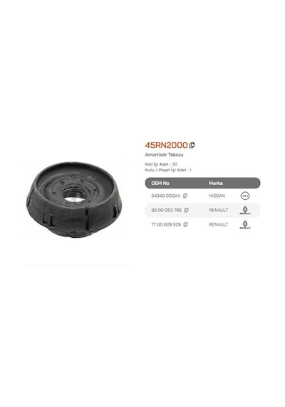 Asmetal 45rn2000 Amortisör Takozu Ön Clio Iı Kangoo Symbol Thalia 7700829529s2