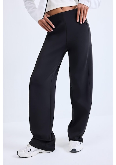 Defacto Straight Fit Standart Boy Skuba Dalgıç Kumaş Sporcu Eşofman Altı H8794ax26aubk81 Siyah-bk81