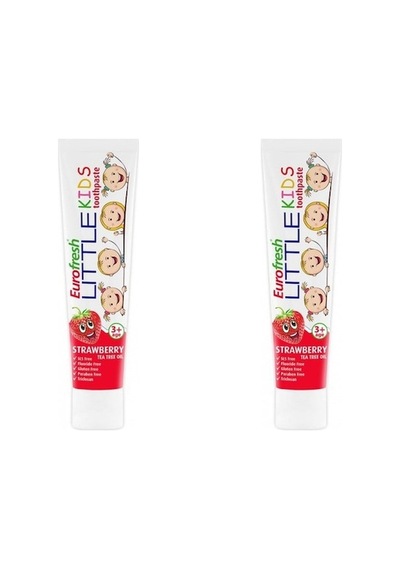 Eurofresh Little Kids 3+ Yaş Çilek Aromalı Çocuk Diş Macunu 50 G x 2