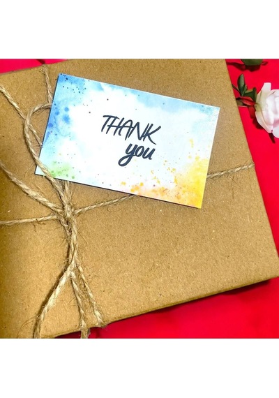 E-ticaret Teşekkür Kartı Thank You Yazılı 5x8 Cm 100 Adet